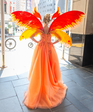 Custom Gown "Phoenix" with Large Wings