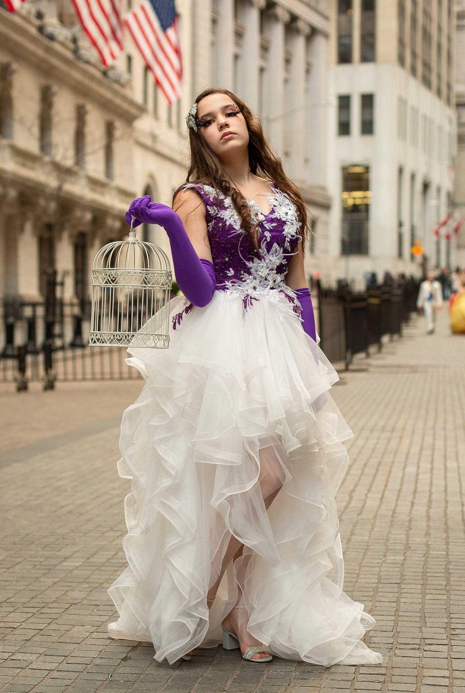 Custom Gown "Amethyst Starling"