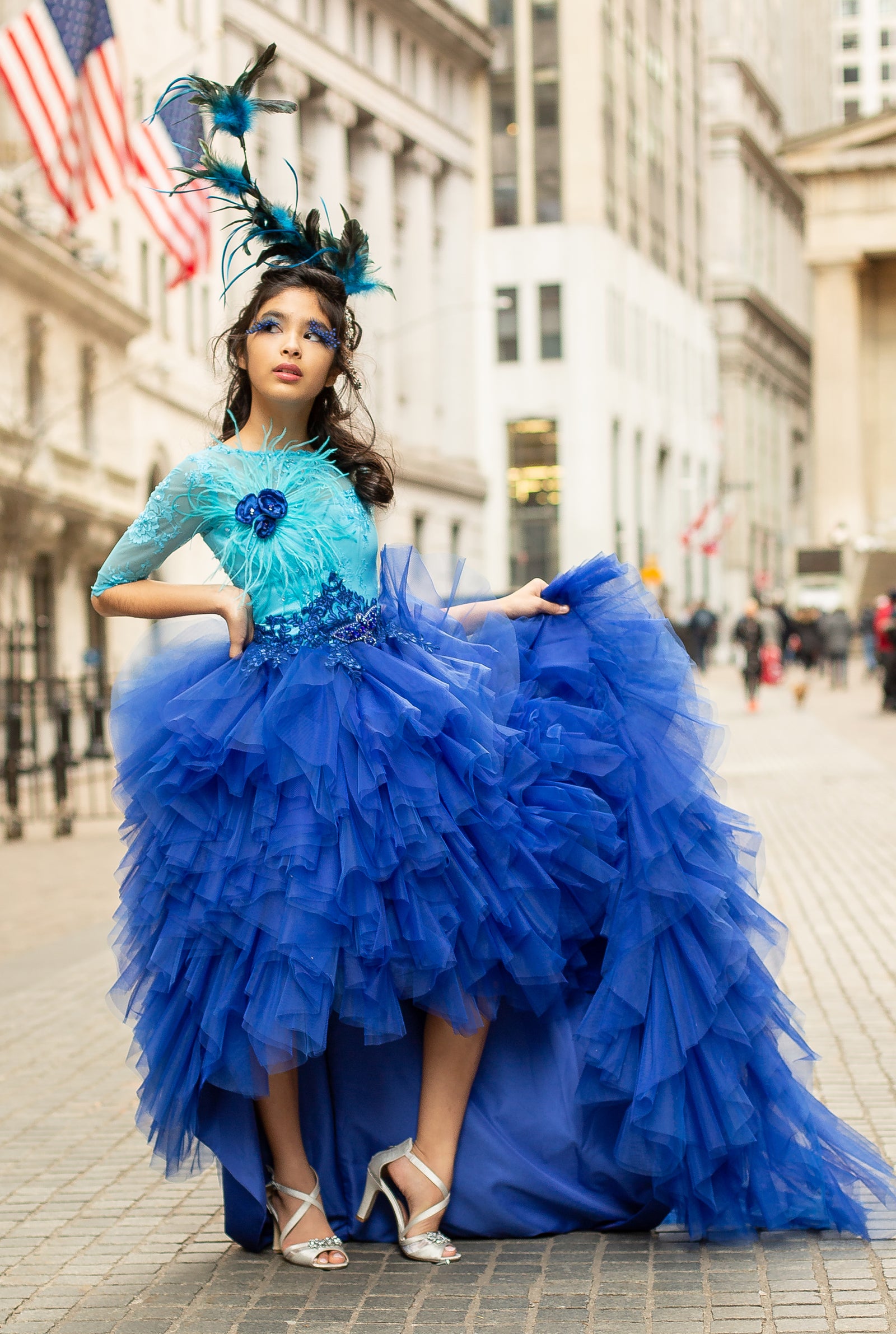 Custom Gown "Blue Roller"