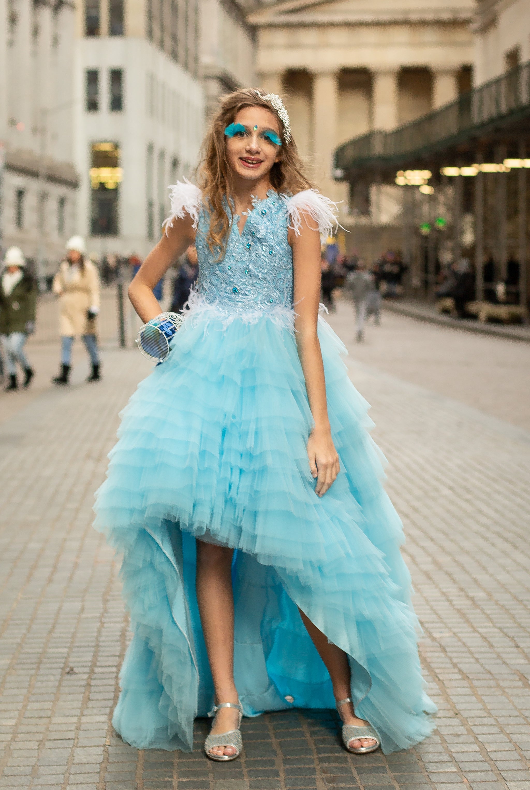 Custom Gown "Blue bird" - Mila Hoffman Couture Custom Gown "Blue bird" - Mila Hoffman Couture