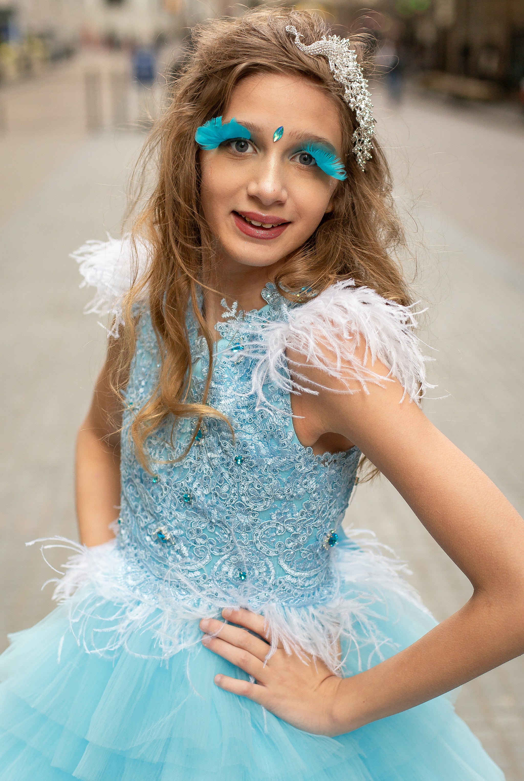 Custom Gown "Blue bird" - Mila Hoffman Couture Custom Gown "Blue bird" - Mila Hoffman Couture