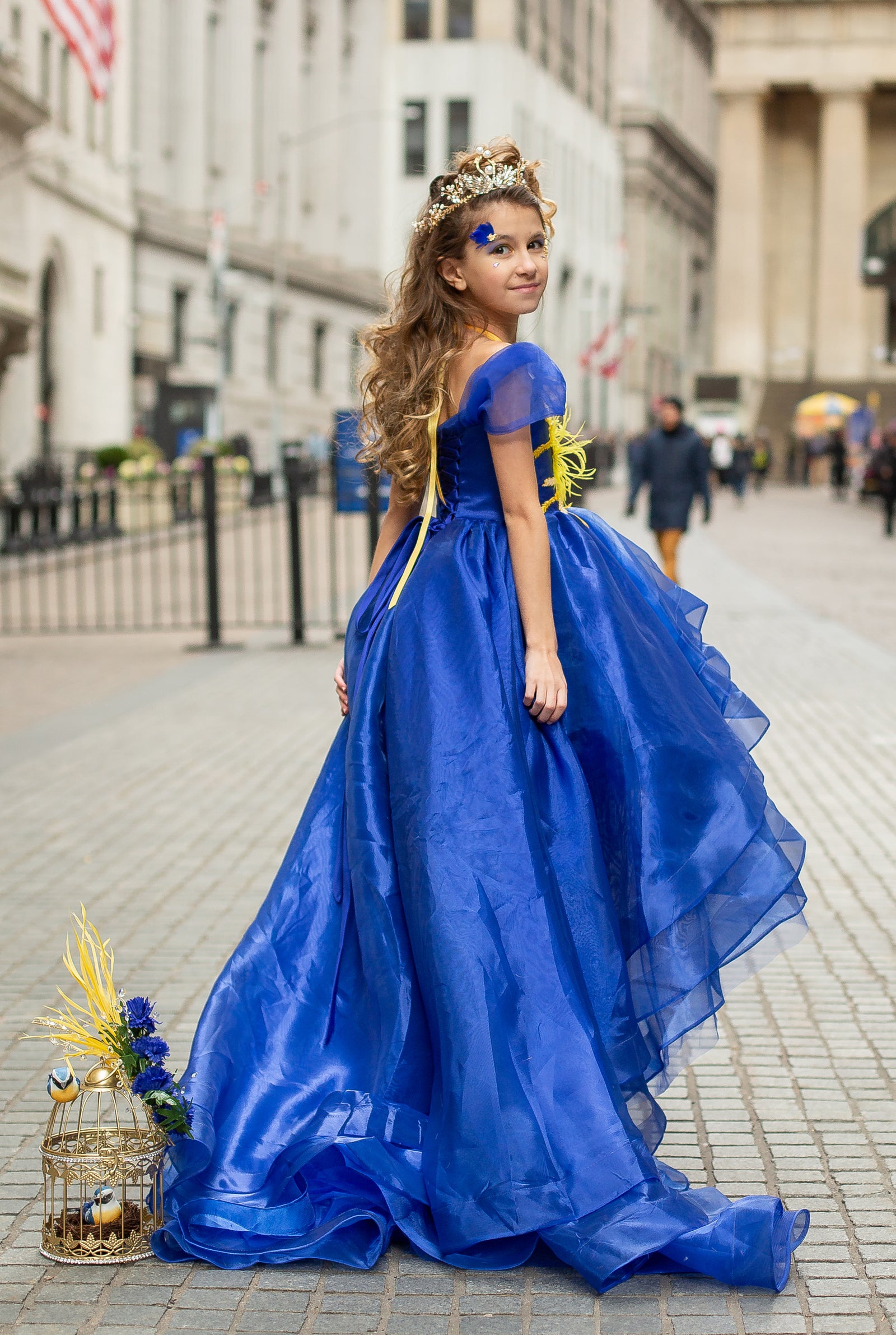 Custom Gown "Hyacinth Macaw"
