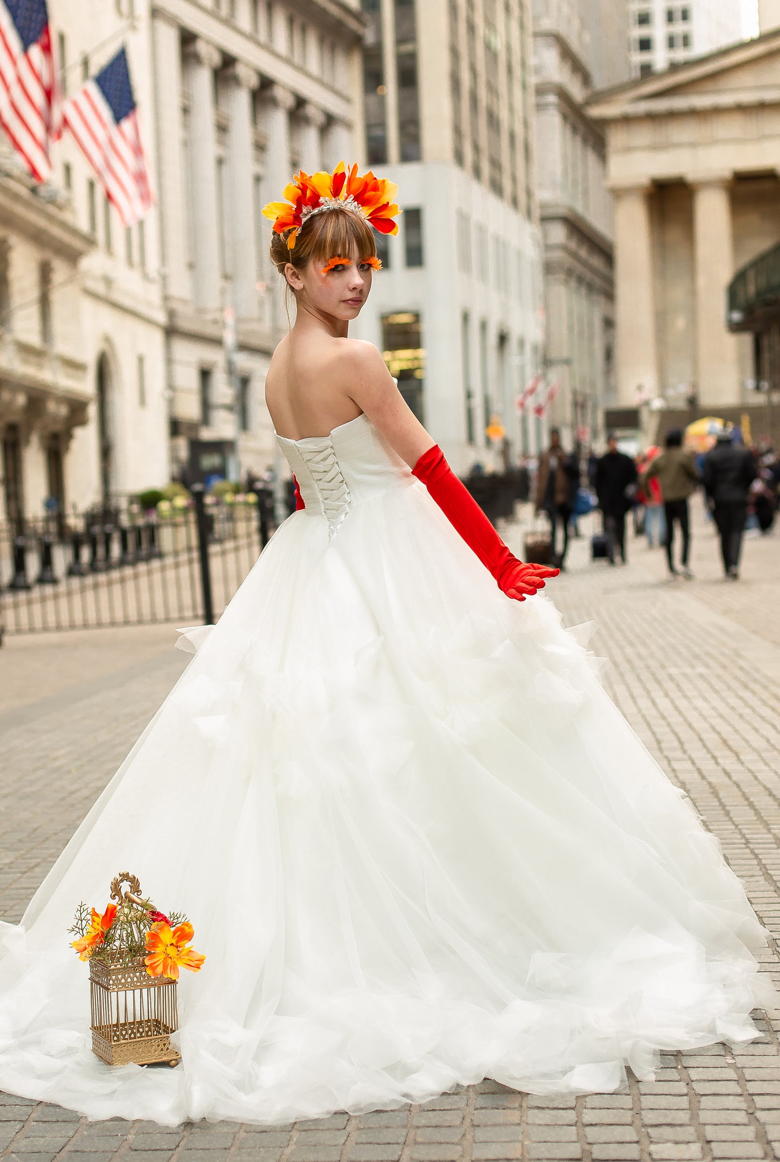 Custom Gown "Lutino Cockatiel"