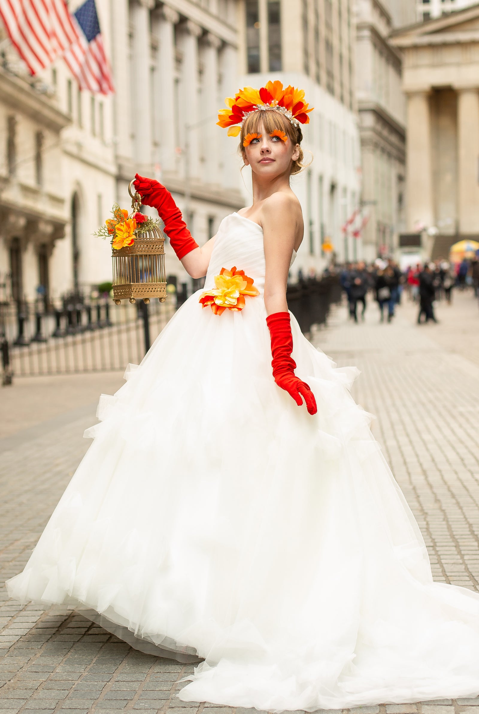 Custom Gown "Lutino Cockatiel"