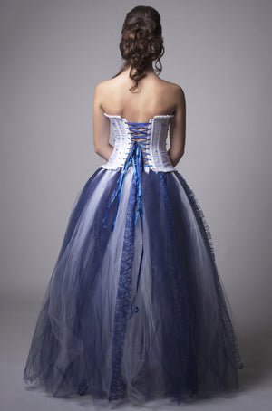Blue Crystals Embellished Dress