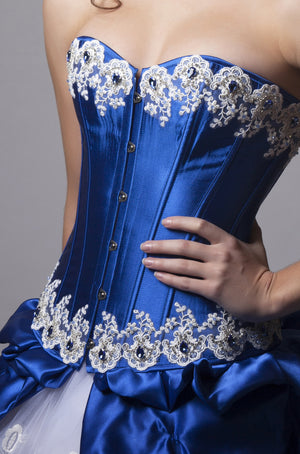 Sapphire Lace Corset Dress