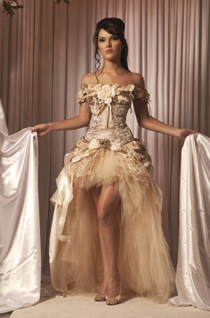 Steampunk Wedding Dress Vintage-Inspired