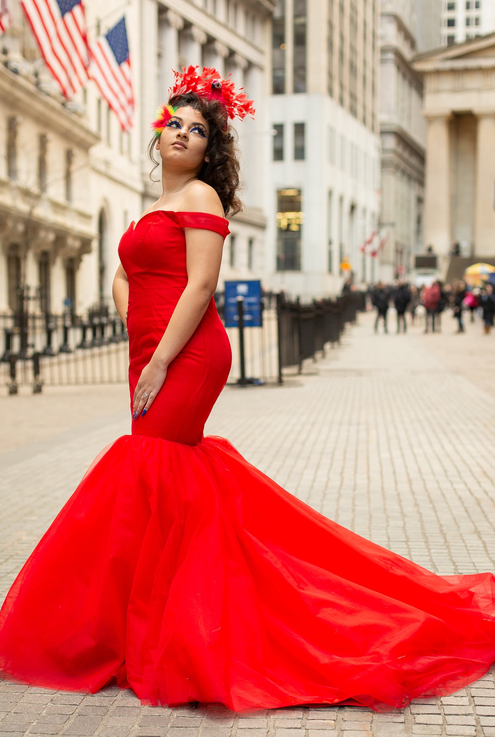 Custom Gown "Scarlet Macaw"