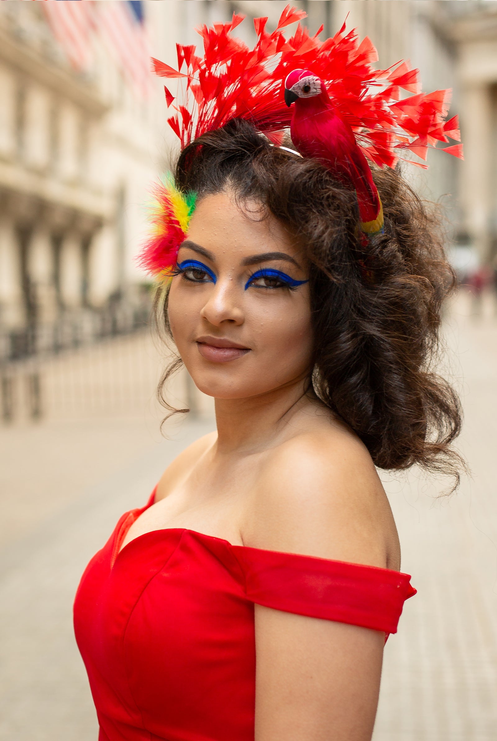 Custom Gown "Scarlet Macaw"