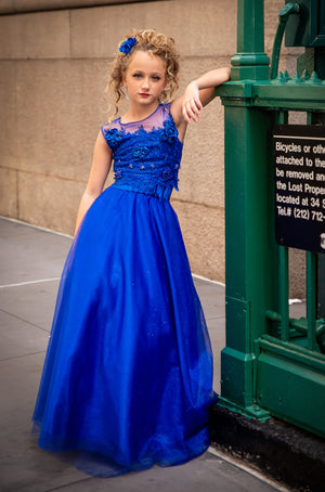 Custom Gown "Sapphire Queen"
