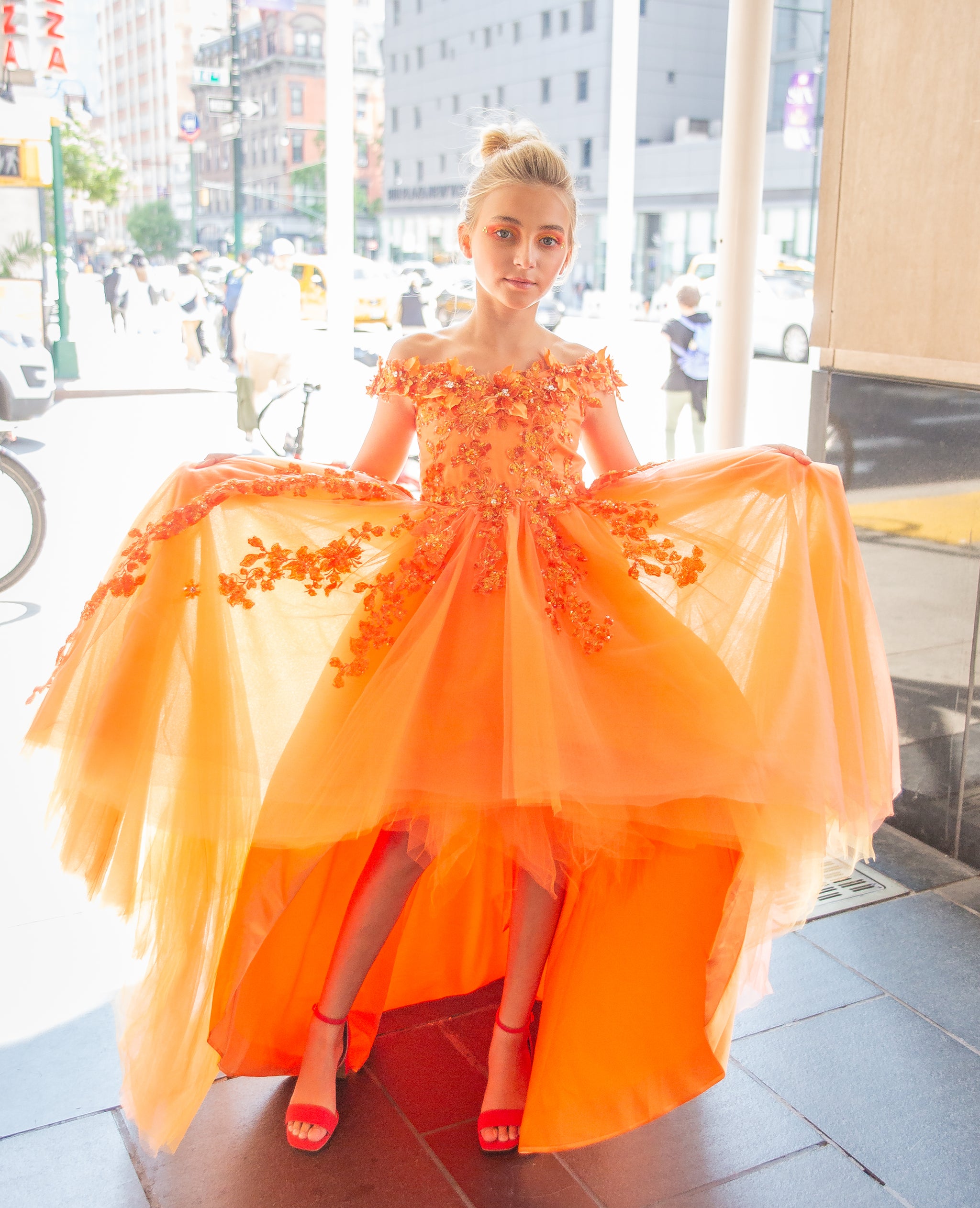 Custom Gown "Phoenix" with Large Wings - Mila Hoffman Couture Custom Gown "Phoenix" with Large Wings - Mila Hoffman Couture