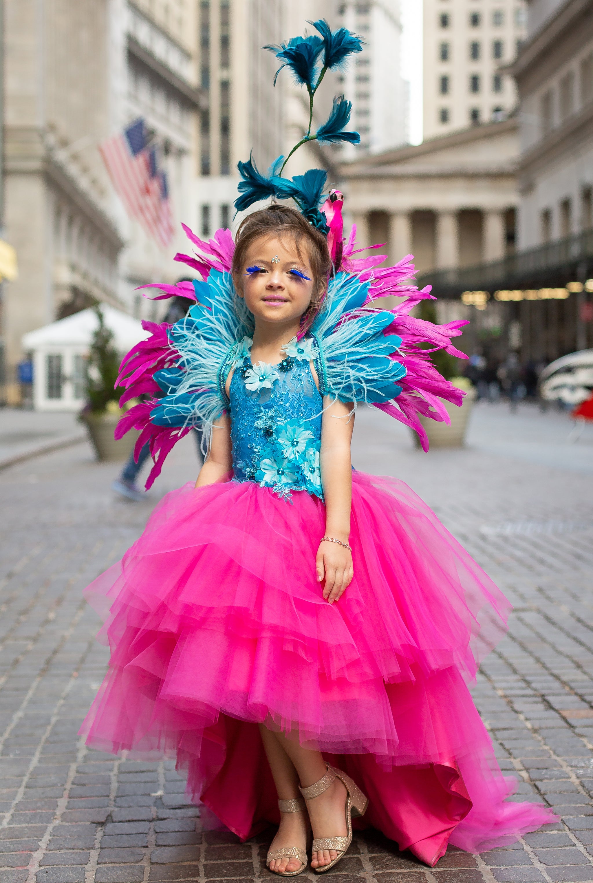 pink dress with tail High Neck Baby Pink Dress with Side Tail M