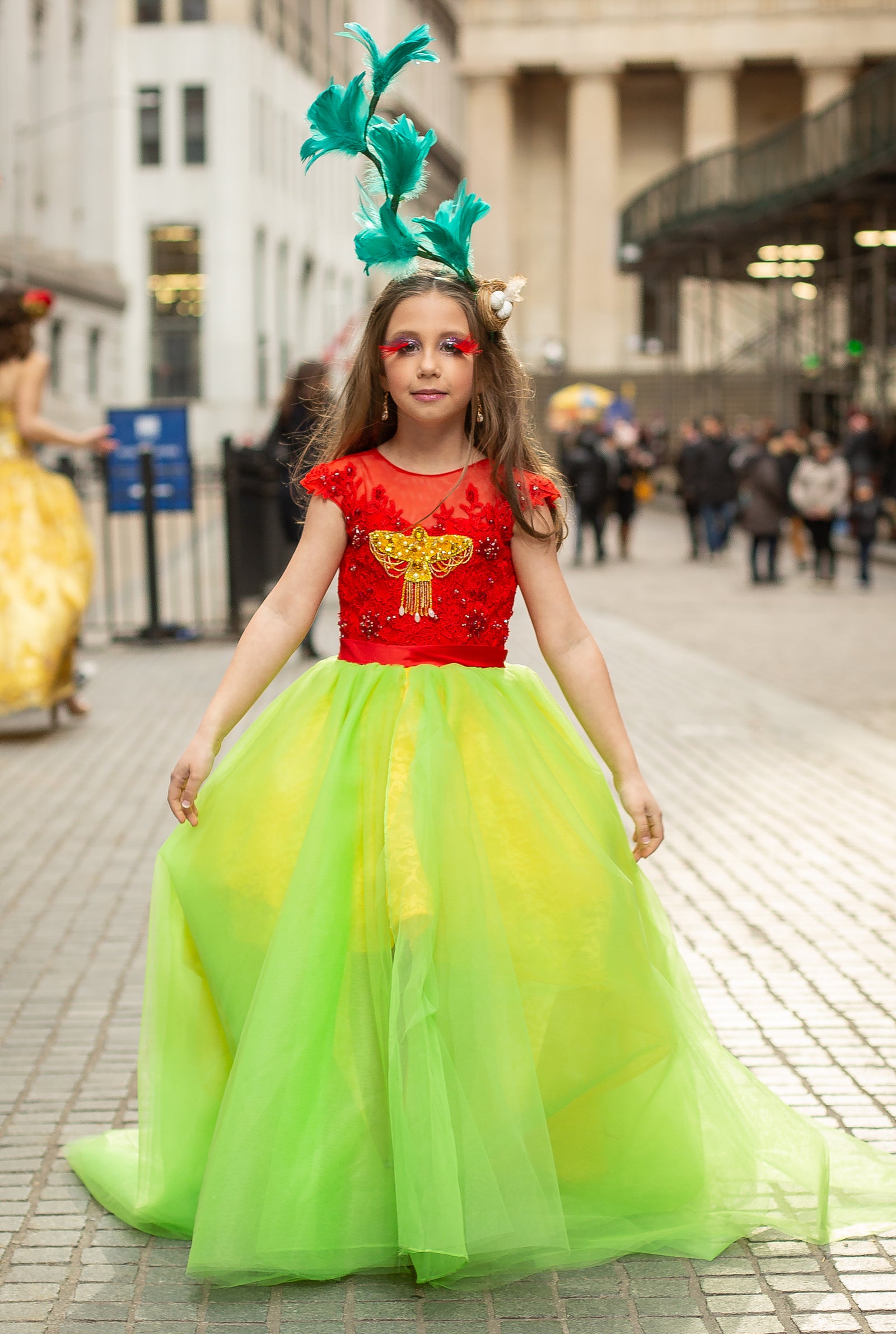 Custom Gown "Sun Conure"