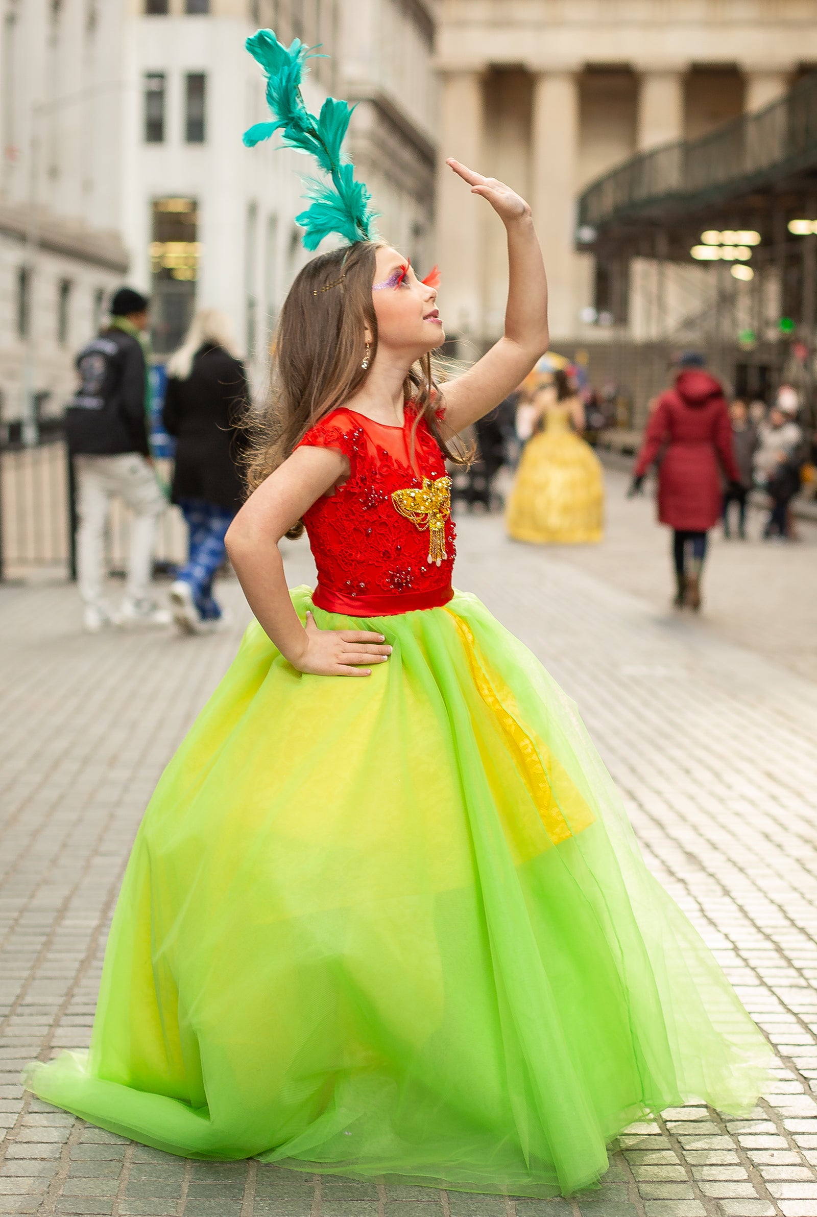 Custom Gown "Sun Conure"