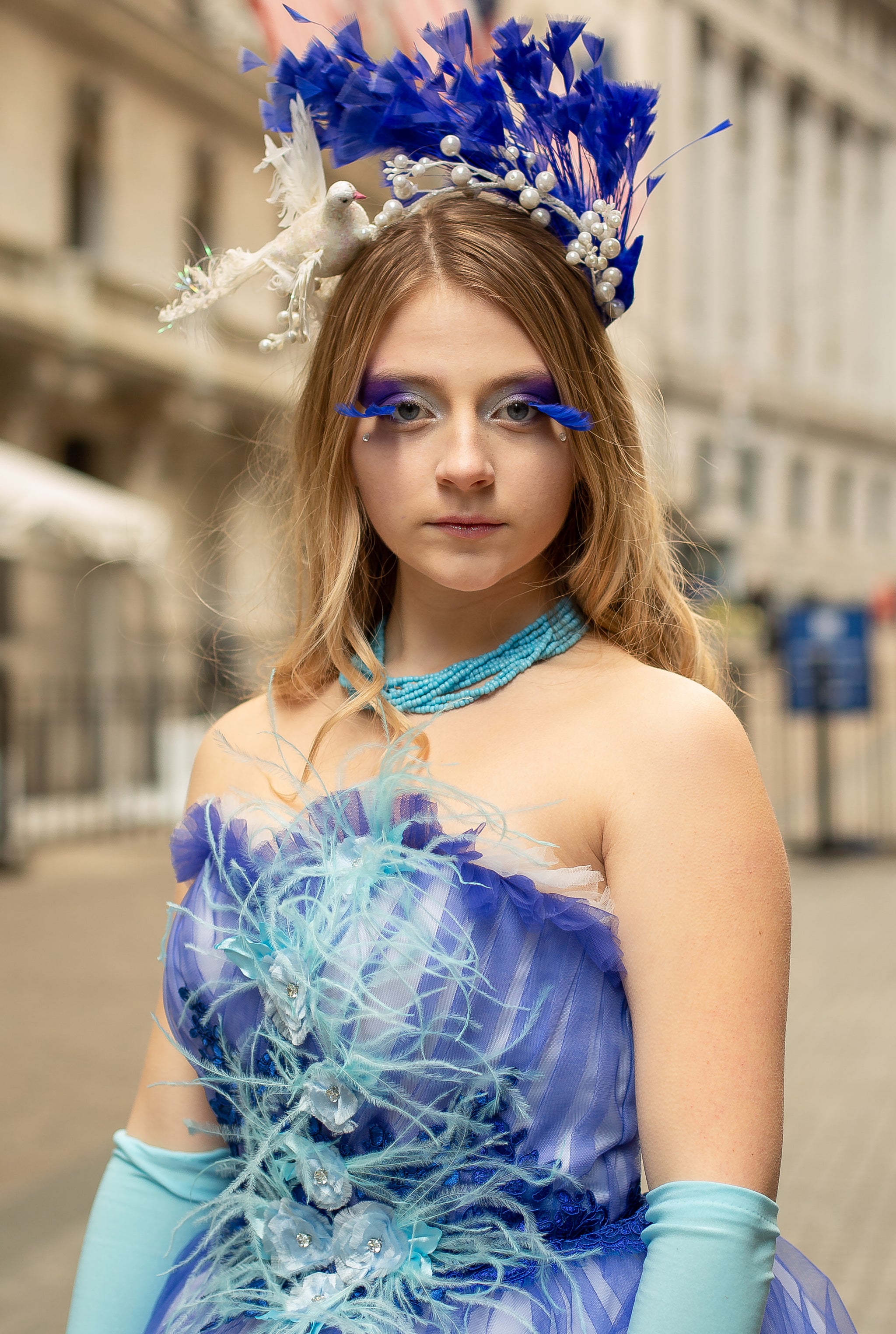 Custom Gown "Blue Jay" - Mila Hoffman Couture Custom Gown "Blue Jay" - Mila Hoffman Couture