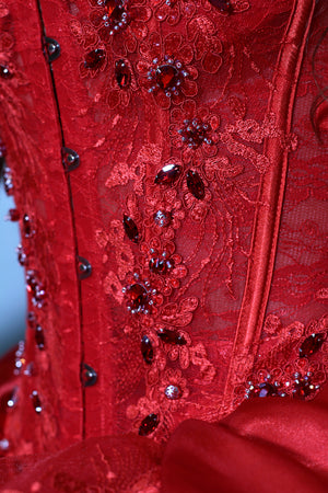 Red Lace Gown "Sarah"