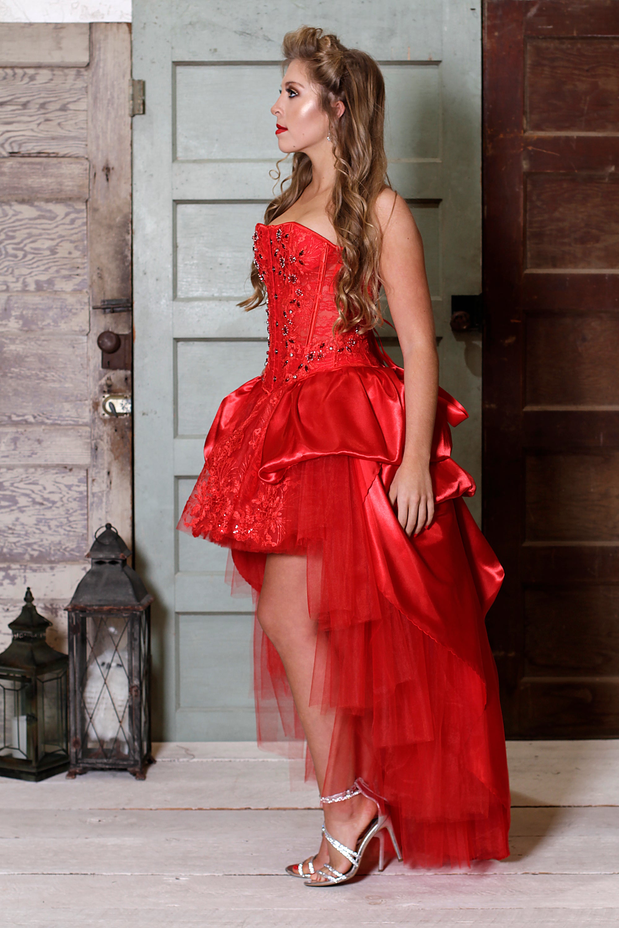 Red Lace Gown "Sarah"